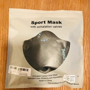 Sport Mask with exhalation valves black